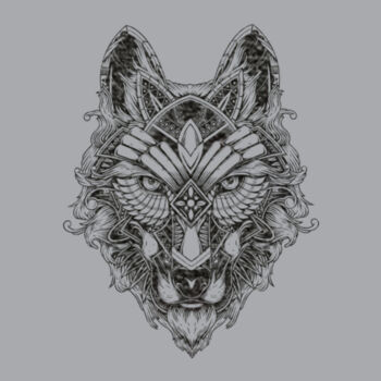 Wolf Black - Unisex Premium Fleece Crew Sweatshirt Design