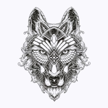 Wolf Black - Unisex Premium Fleece Hooded Sweatshirt Design