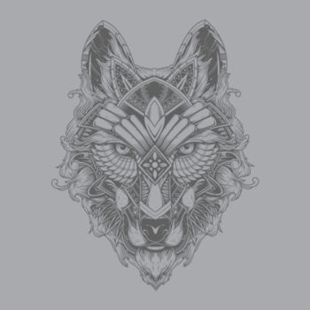 Wolf Grey - Unisex Premium Fleece Crew Sweatshirt Design