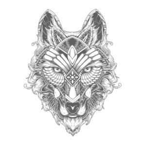 Wolf Grey - Unisex Premium Cotton Long Sleeve T-Shirt Design
