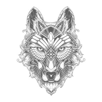 Wolf Grey - Unisex Premium Cotton Long Sleeve T-Shirt Design