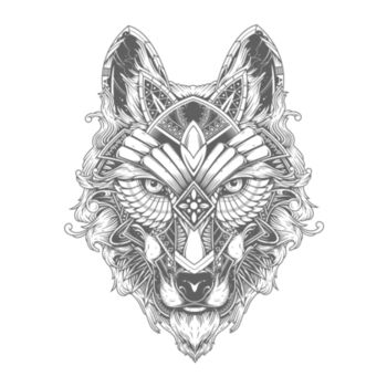 Wolf Grey - Unisex Premium Cotton T-Shirt Design