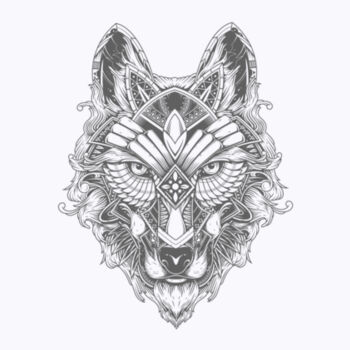 Wolf Grey - Unisex Premium Fleece Hooded Sweatshirt Design