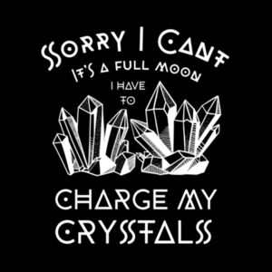 Charge My Crystals - Unisex Premium Cotton Long Sleeve T-Shirt Design