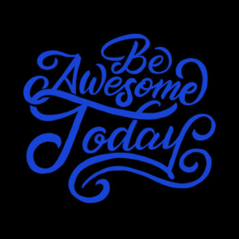 Be Awesome Today Blue - Unisex Premium Cotton Long Sleeve T-Shirt Design