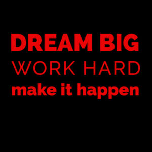 Dream Big Red - Unisex Premium Cotton Long Sleeve T-Shirt Design