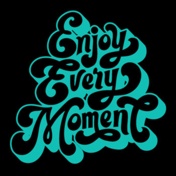 Enjoy Every Moment Aqua - Unisex Premium Cotton Long Sleeve T-Shirt Design