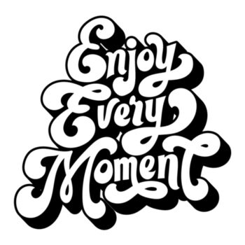 Enjoy Every Moment White - Unisex Premium Cotton T-Shirt Design