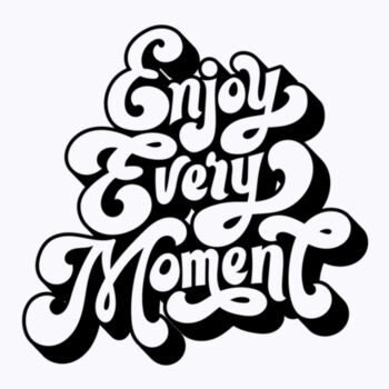 Enjoy Every Moment White - Unisex Premium Fleece Hooded Sweatshirt Design