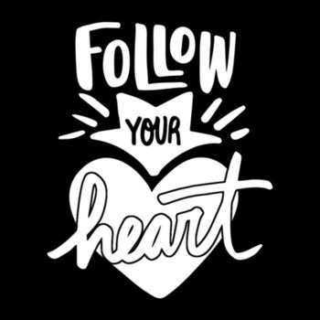 Follow Your Heart White - Unisex Premium Cotton Long Sleeve T-Shirt Design