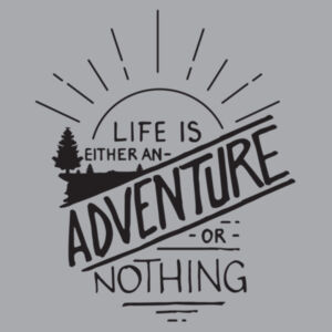Life Is An Adventure Black - Unisex Premium Fleece Crew Sweatshirt Design