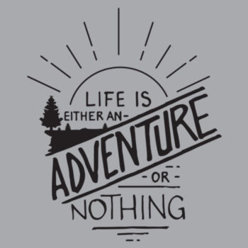 Life Is An Adventure Black - Unisex Premium Fleece Crew Sweatshirt Design