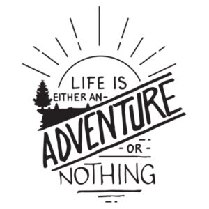 Life Is An Adventure Black - Unisex Premium Cotton T-Shirt Design