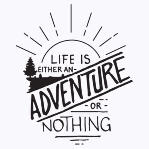 Life Is An Adventure Black - Unisex Premium Fleece Hooded Sweatshirt Design