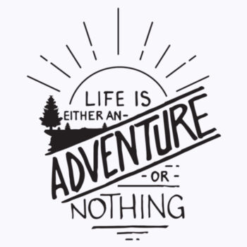 Life Is An Adventure Black - Unisex Premium Fleece Hooded Sweatshirt Design