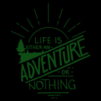Life Is An Adventure Green - Unisex Premium Fleece Hooded Sweatshirt Design