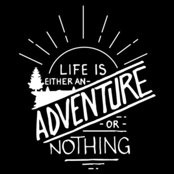 Life Is An Adventure White - Unisex Premium Fleece Hooded Sweatshirt Design