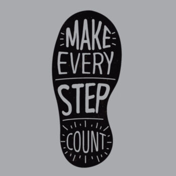 Make Every Step Count Black - Unisex Premium Fleece Crew Sweatshirt Design