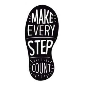 Make Every Step Count Black - Women's Premium Cotton T-Shirt Design