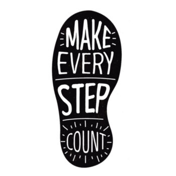 Make Every Step Count Black - Unisex Premium Cotton Long Sleeve T-Shirt Design