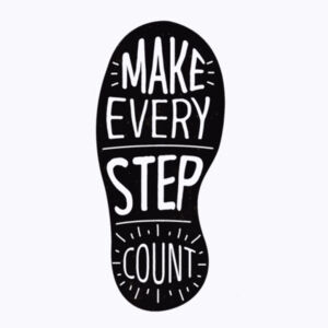 Make Every Step Count Black - Unisex Premium Fleece Hooded Sweatshirt Design