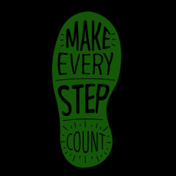 Make Every Step Count Green - Unisex Premium Cotton Long Sleeve T-Shirt Design