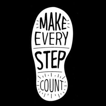 Make Every Step Count White - Unisex Premium Cotton Long Sleeve T-Shirt Design