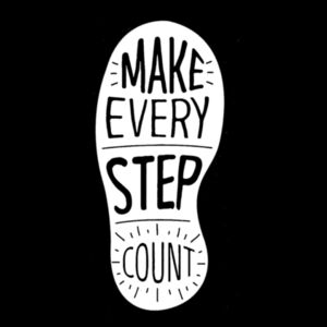 Make Every Step Count White - Unisex Premium Cotton T-Shirt Design