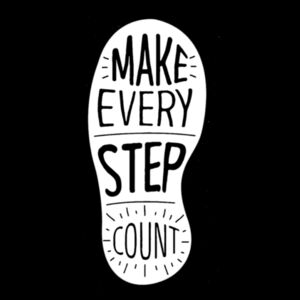Make Every Step Count White - Unisex Premium Fleece Hooded Sweatshirt Design