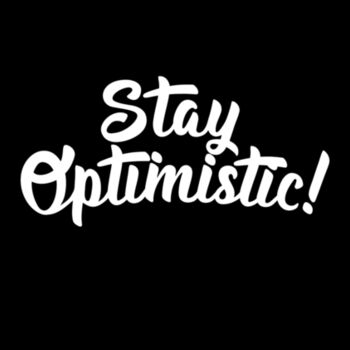 Stay Optimistic White - Unisex Premium Fleece Crew Sweatshirt Design