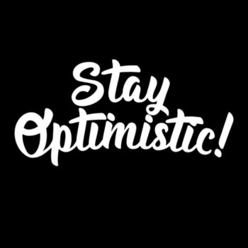 Stay Optimistic White - Unisex Premium Fleece Hooded Sweatshirt Design