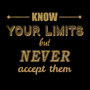 Know Your Limits Gold - Unisex Premium Fleece Crew Sweatshirt Design
