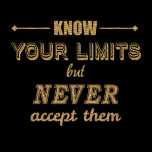 Know Your Limits Gold - Unisex Premium Cotton Long Sleeve T-Shirt Design