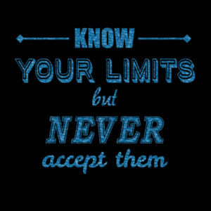 Know Your Limits Blue - Unisex Premium Fleece Crew Sweatshirt Design