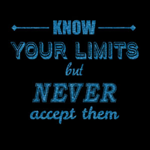 Know Your Limits Blue - Women's Premium Cotton T-Shirt Design