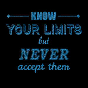 Know Your Limits Blue - Unisex Premium Cotton T-Shirt Design