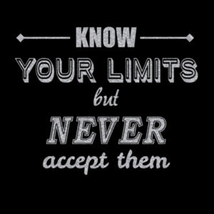 Know Your Limits Silver - Unisex Premium Fleece Crew Sweatshirt Design