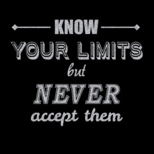 Know Your Limits Silver - Unisex Premium Cotton T-Shirt Design
