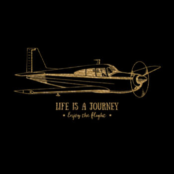 Life Is A Journey Gold - Unisex Premium Fleece Hooded Sweatshirt Design