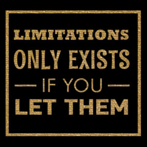 Limitations Gold - Unisex Premium Cotton Long Sleeve T-Shirt Design