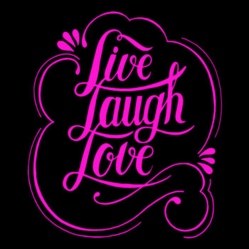 Live Laugh Love Pink - Unisex Premium Cotton T-Shirt Design
