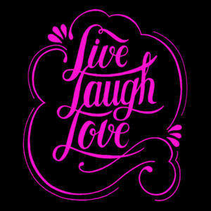 Live Laugh Love Pink - Unisex Premium Fleece Hooded Sweatshirt Design