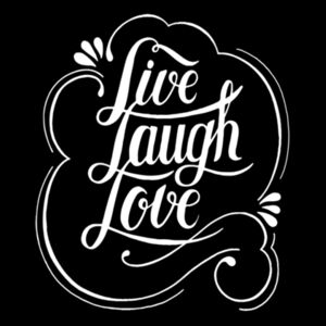 Live Laugh Love White - Unisex Premium Cotton T-Shirt Design