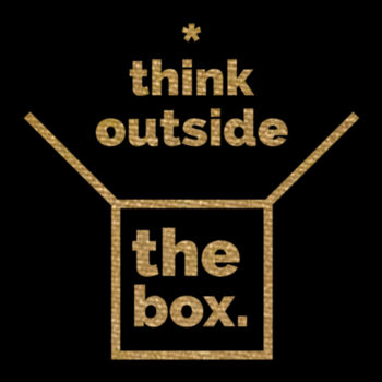 Think Outside The Box Gold - Unisex Premium Fleece Crew Sweatshirt Design