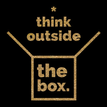 Think Outside The Box Gold - Unisex Premium Cotton Long Sleeve T-Shirt Design