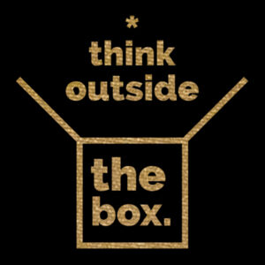 Think Outside The Box Gold - Unisex Premium Cotton T-Shirt Design