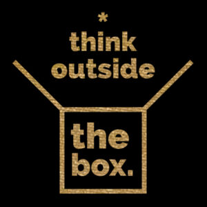 Think Outside The Box Gold - Unisex Premium Fleece Hooded Sweatshirt Design