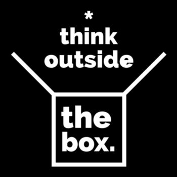 Think Outside The Box White - Unisex Premium Fleece Crew Sweatshirt Design