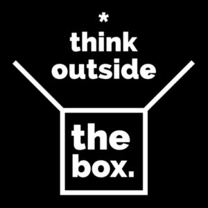 Think Outside The Box White - Unisex Premium Cotton T-Shirt Design