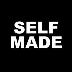Self Made White - Unisex Premium Fleece Hooded Sweatshirt Design
